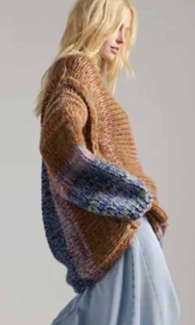 We the Free People Marltastic Pullover Sweater Alpaca Oversized Large NWT